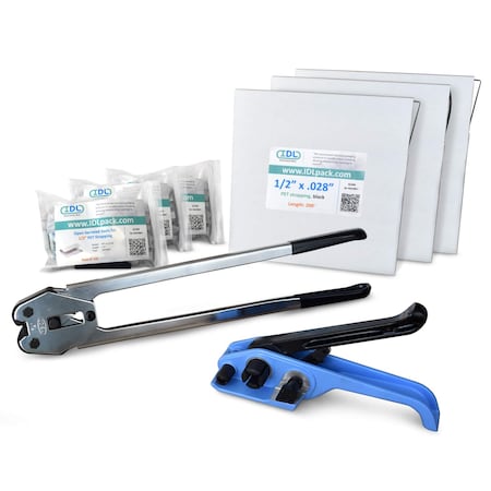 Idl Packaging 1/2" Polyester Strapping Kit, 600 Ft. Tensioner/Sealer BM.PSK.12.600